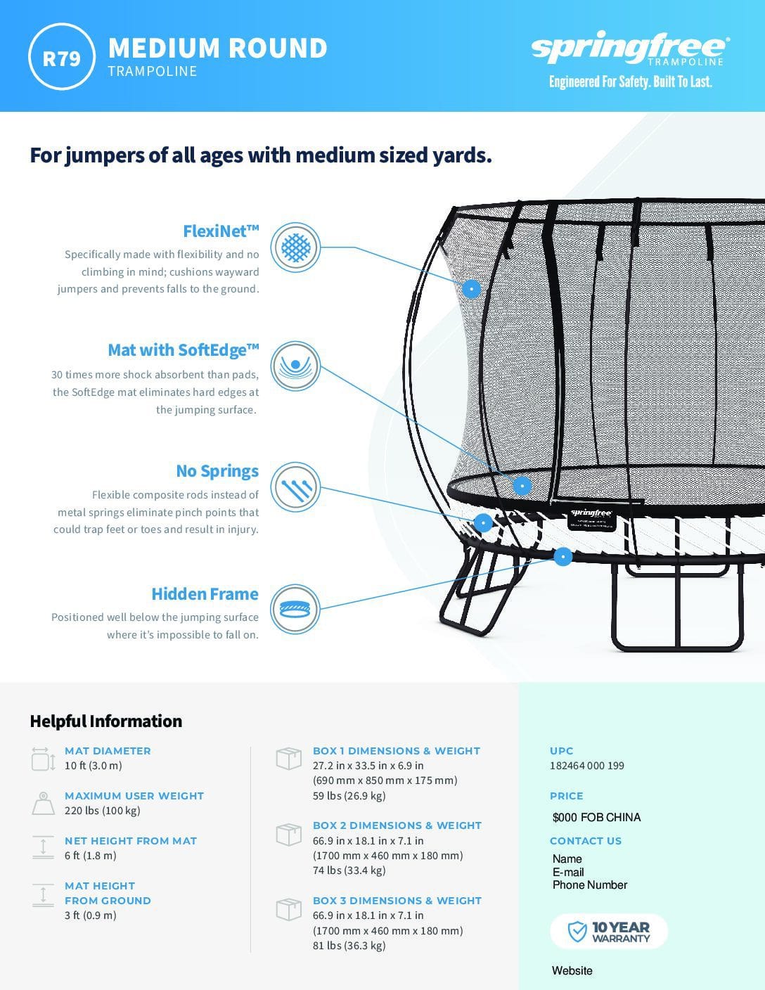Medium Round Springfree Trampoline | Texas Backyard