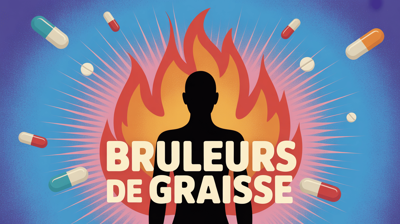 illustration silhouette bruleur de graisse combustion gélules