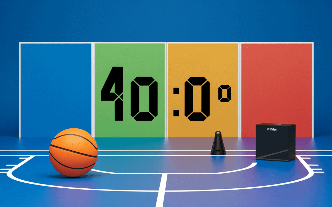 chronometre 40 minutes quarts temps basket