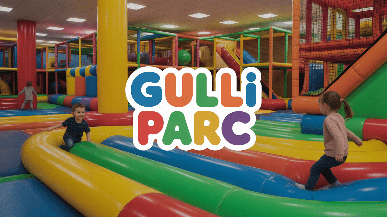 parc gulli parc jeux indoor multicolores enfants jouant