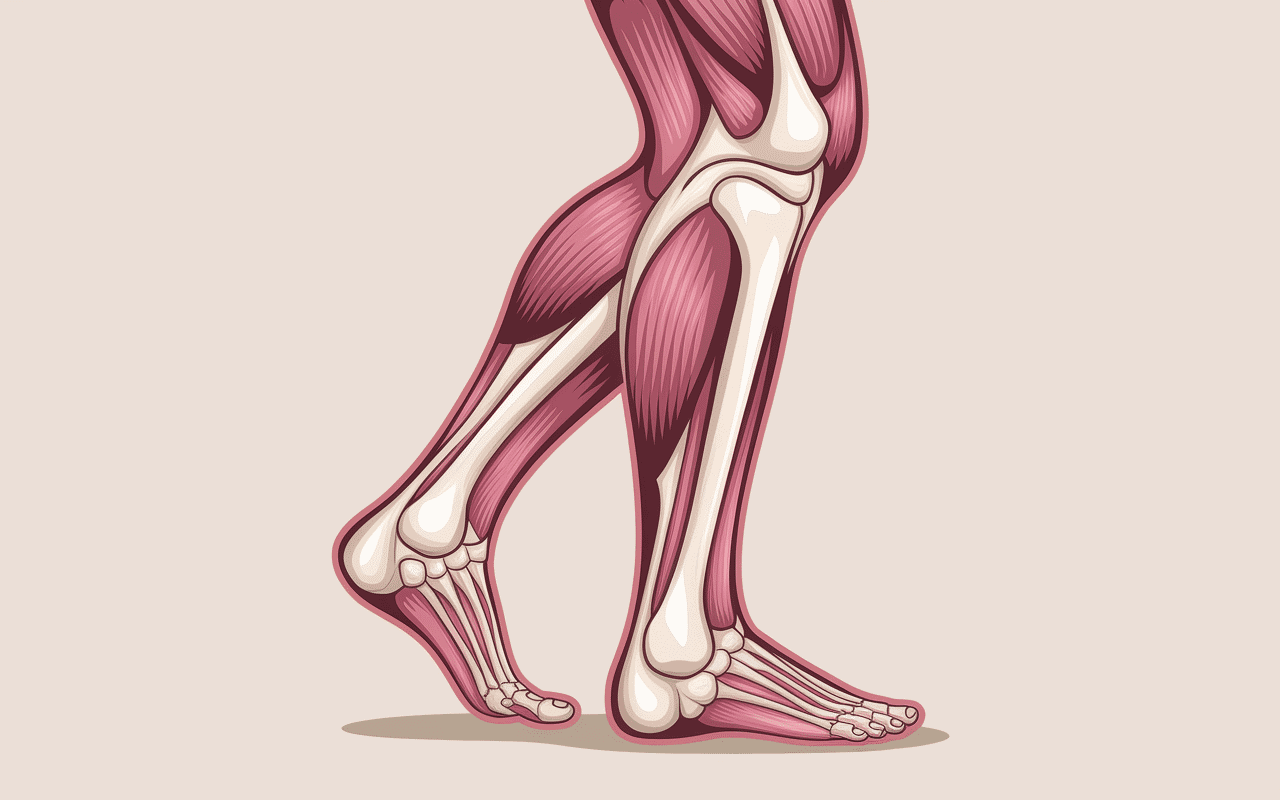 Schéma anatomique échauffement genoux