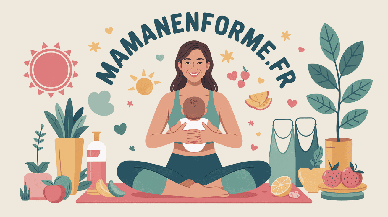 Maman souriante sportive et bien-être