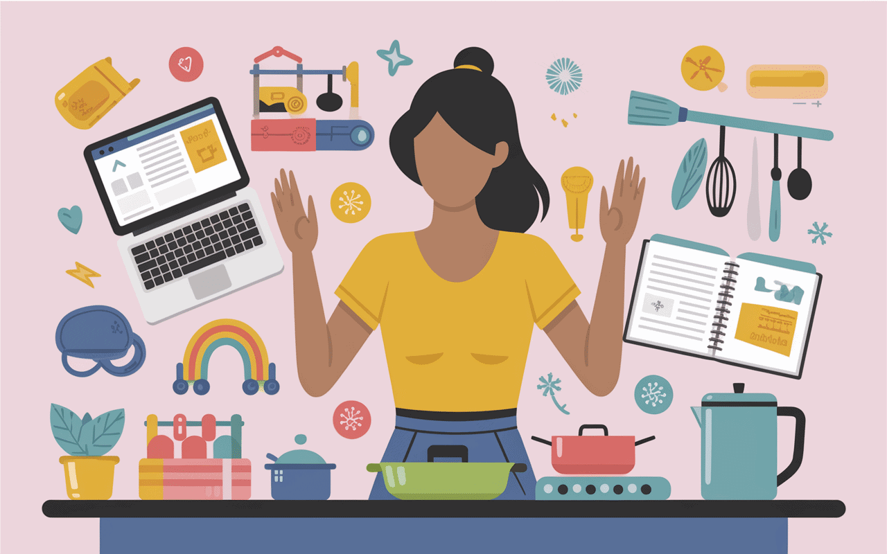 Maman équilibrant vie familiale et bien-être