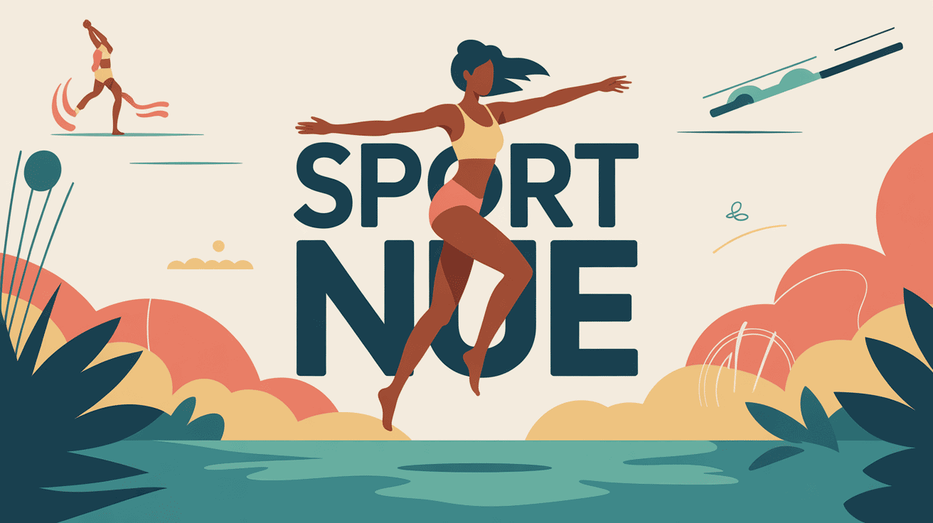 Silhouette sportive sur fond naturel