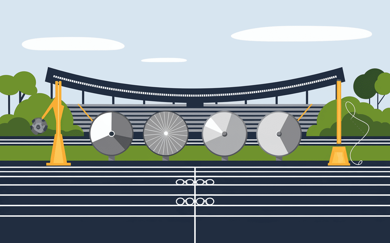 Illustration des engins de lancer en athlétisme commençant par L