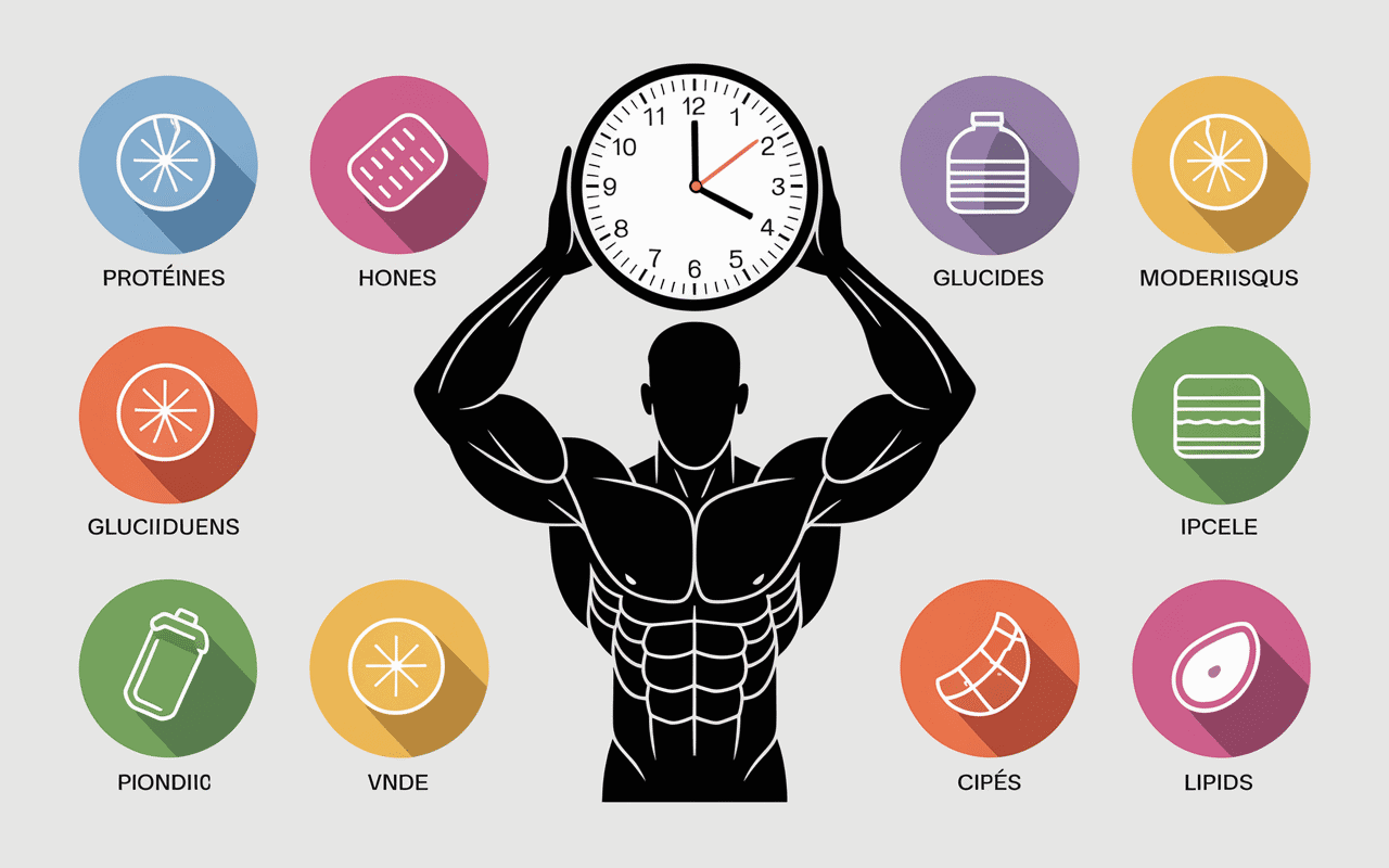 Infographie collation prise de masse nutriments