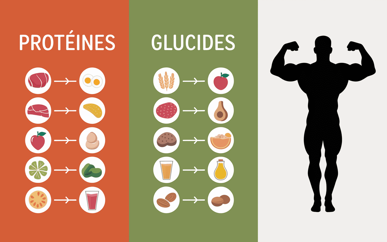 infographie macros musculation protéines glucides lipides