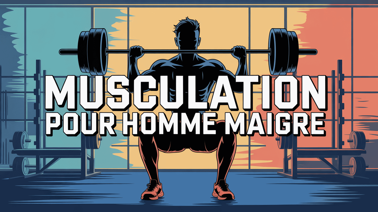 Silhouette musculation homme maigre squat haltères