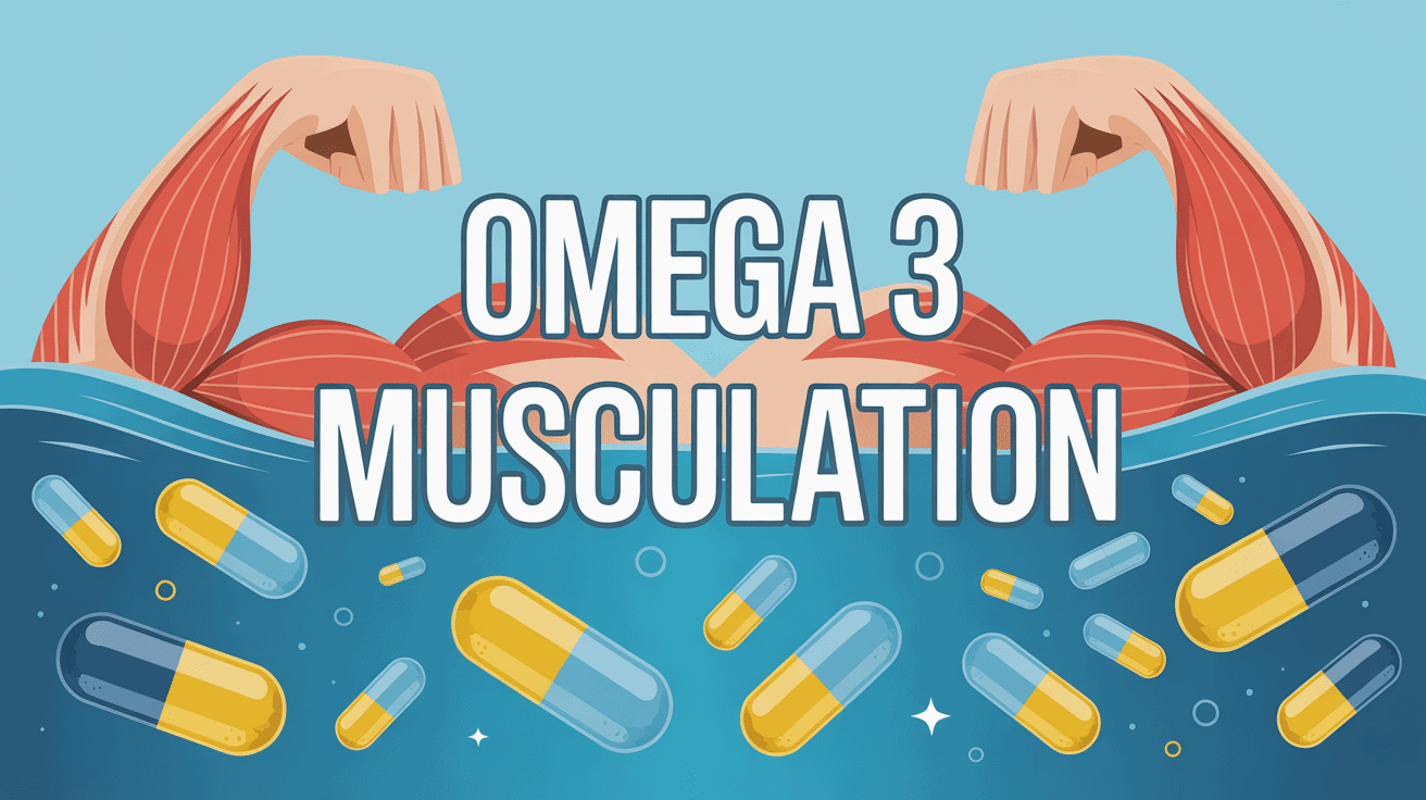 omega 3 musculation capsules huile poisson autour haltères