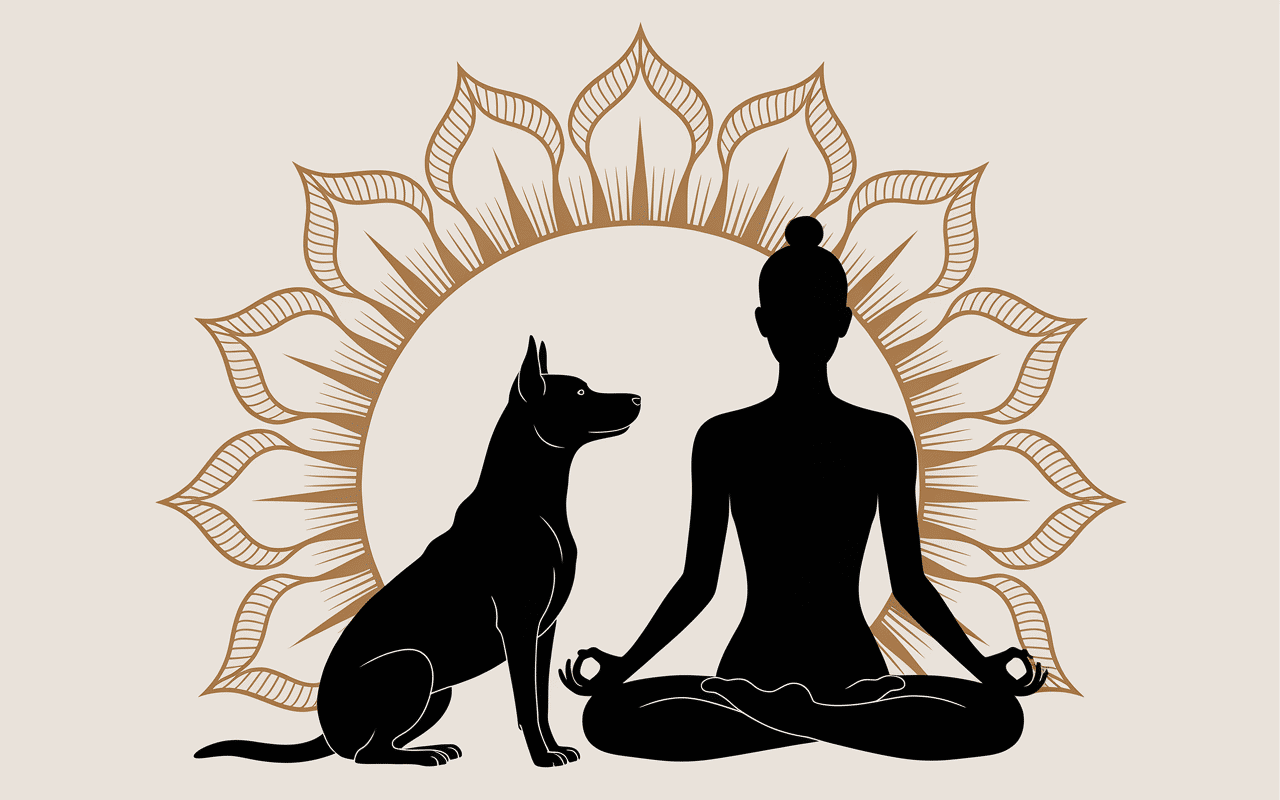 Chien tete en bas yoga évolution posture homme et chien