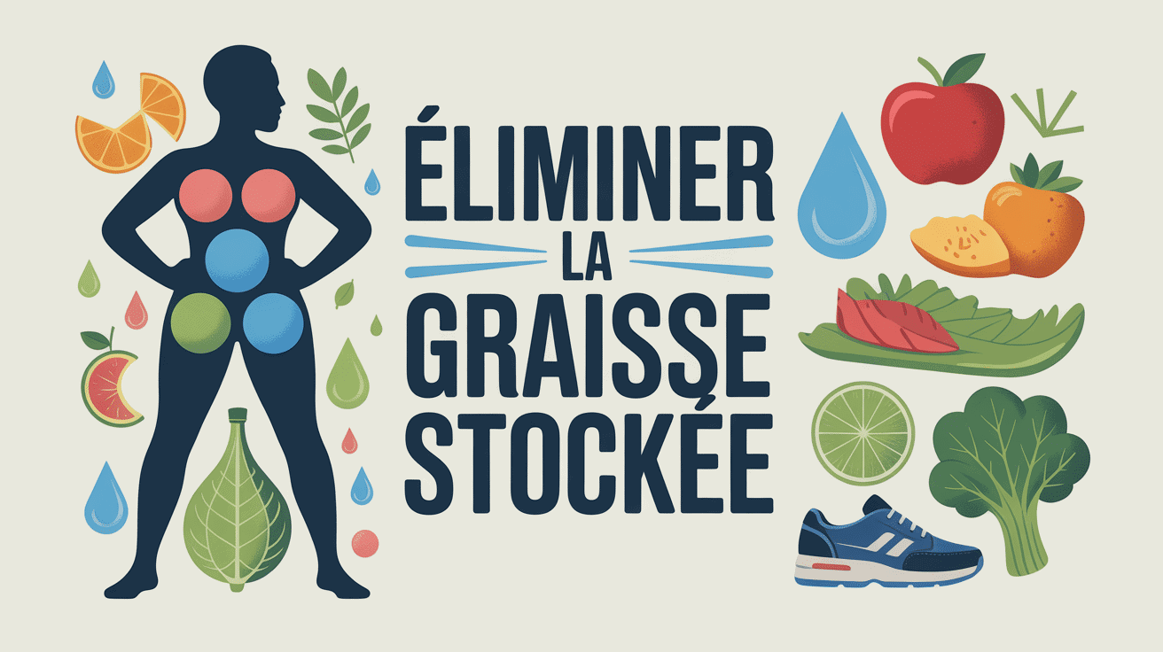 Illustration comment eliminer la graisse stockee alimentation exercice bien-etre