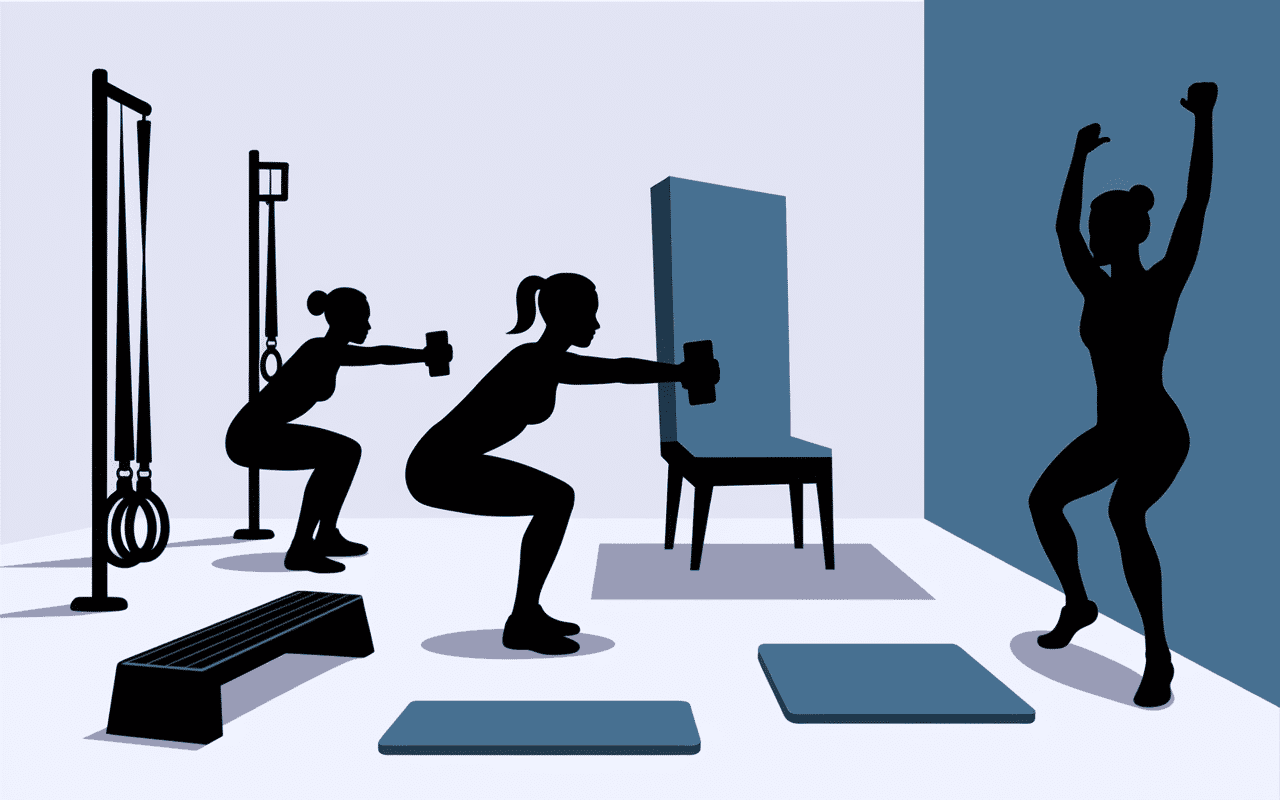 comment raffermir les cuisses illustration exercices squats fentes