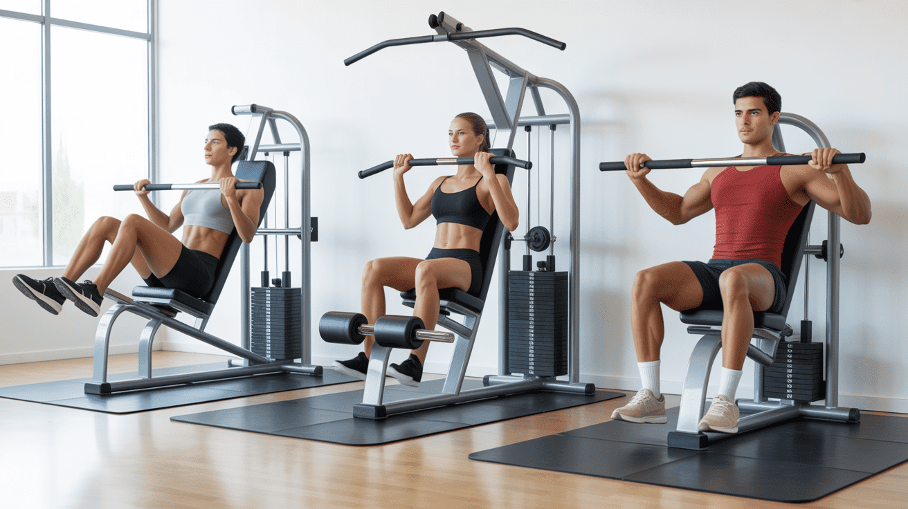 machine salle de sport fessier presse hip thrust abducteur