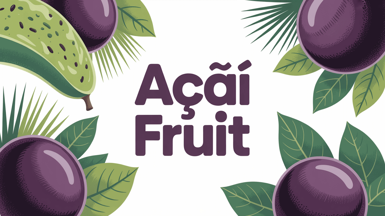 acai fruit baies violettes illustration végétale
