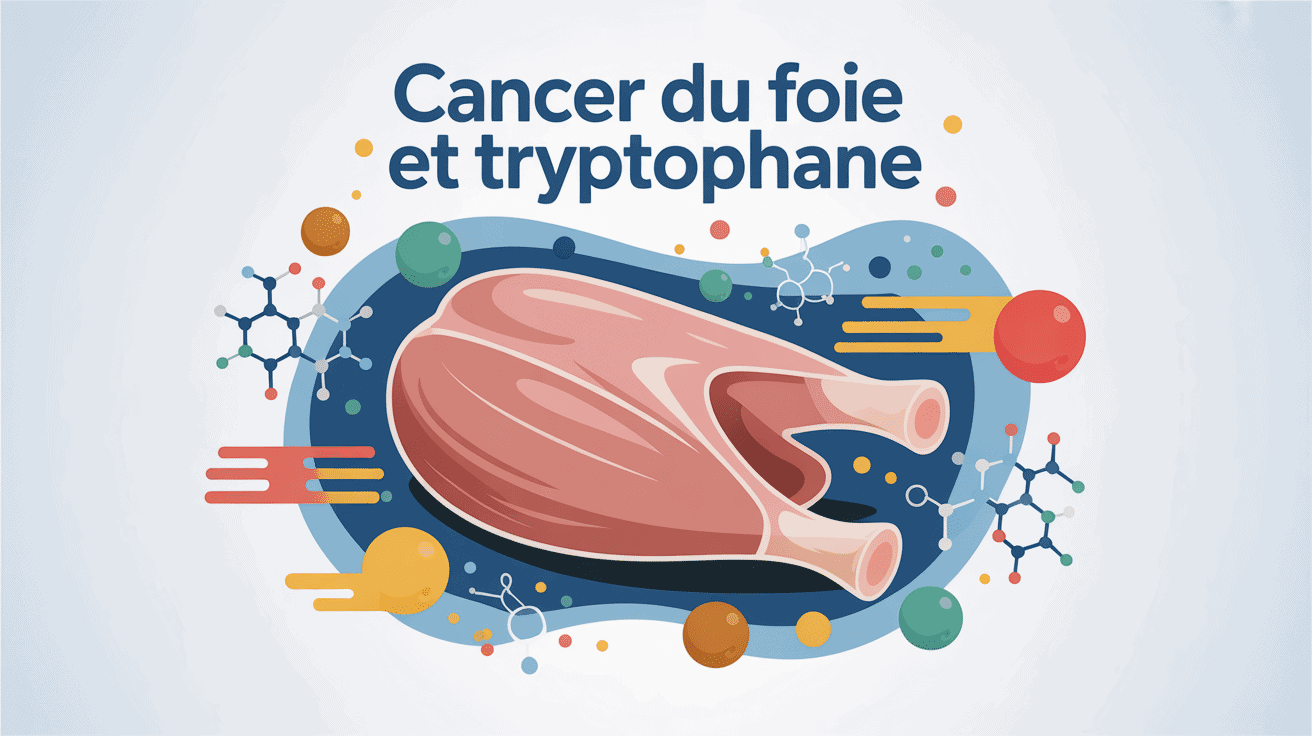 image conceptuelle montrant le lien entre cancer du foie et tryptophane