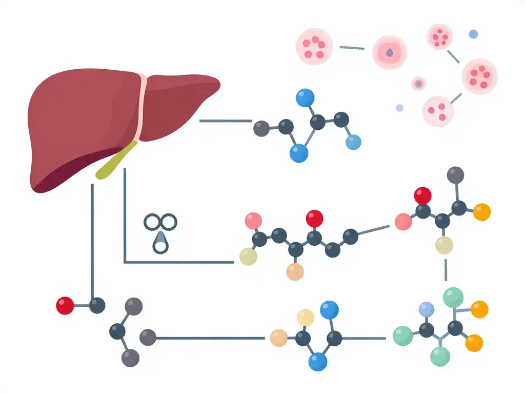 schéma du metabolisme du tryptophane dans le cancer du foie