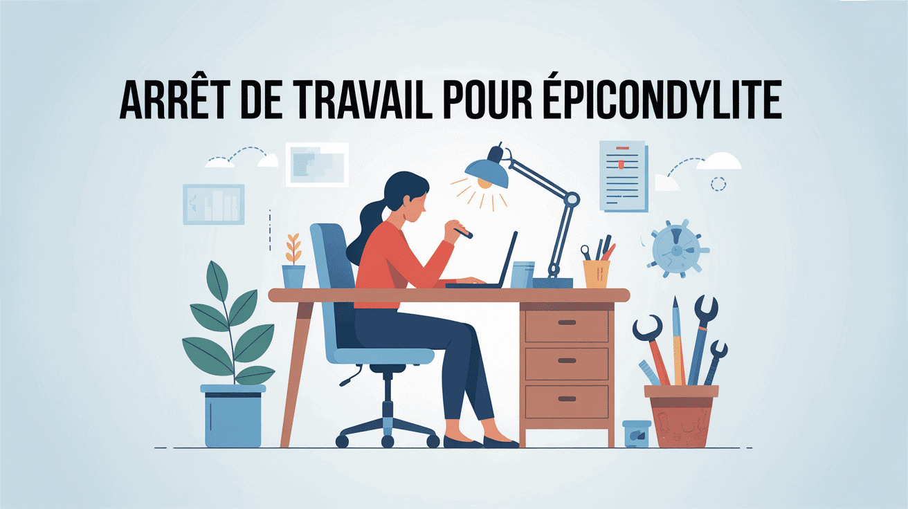 illustration combien d'arrêt de travail pour une épicondylite au bureau