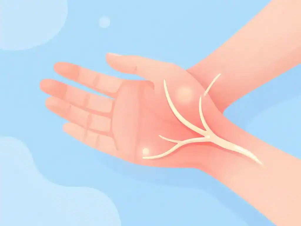 schéma poignet douloureux mais pas gonflé