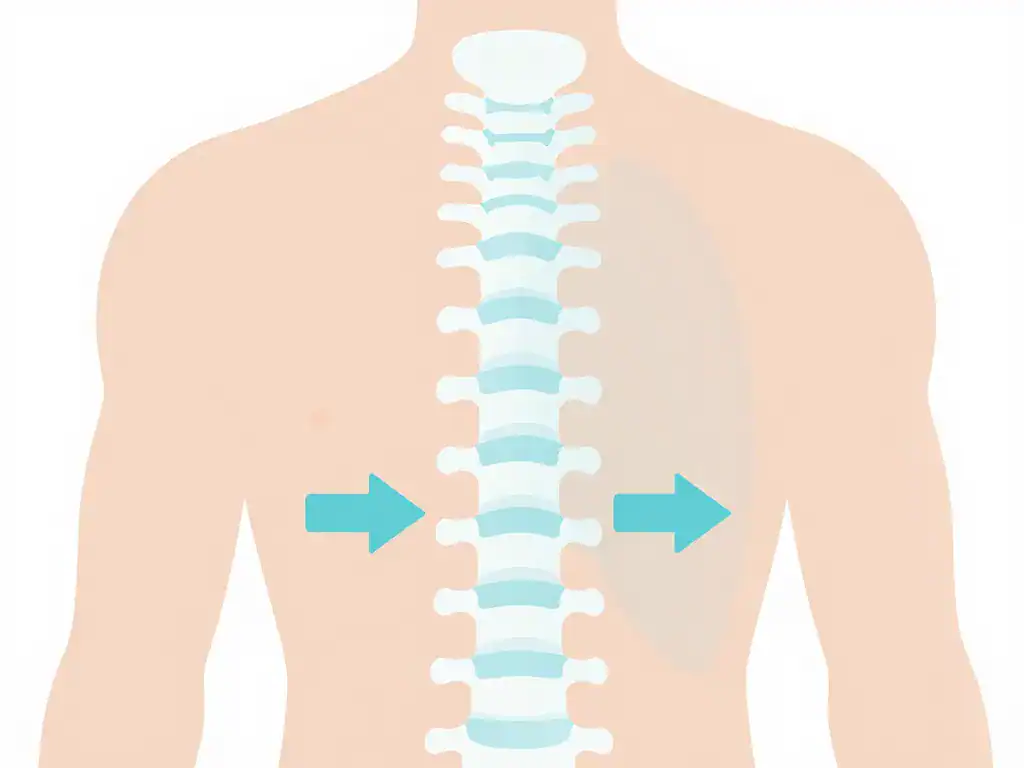 schema corset scoliose sur colonne