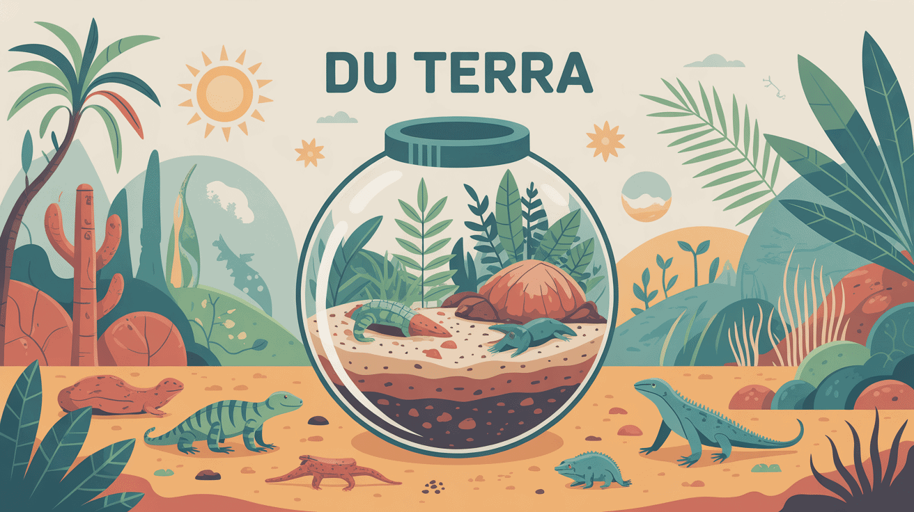 du terra coupe substrats terrarium reptiles amphibiens