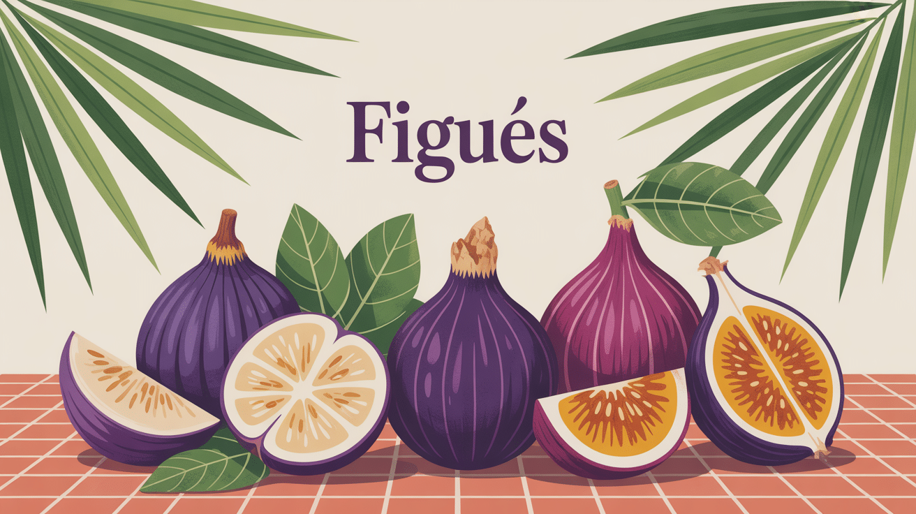 figues fraîches et figues sèches sur nappe méditerranéenne