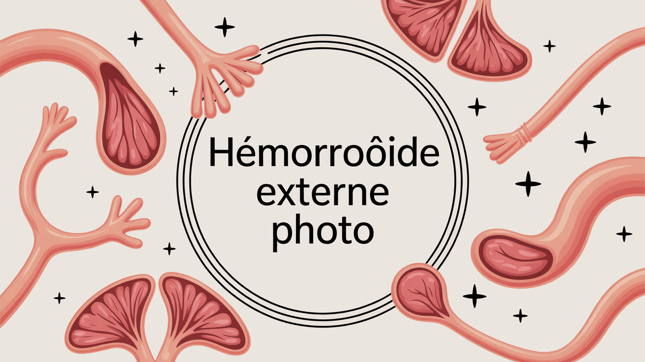 hémorroïde externe photo illustration vectorielle informative