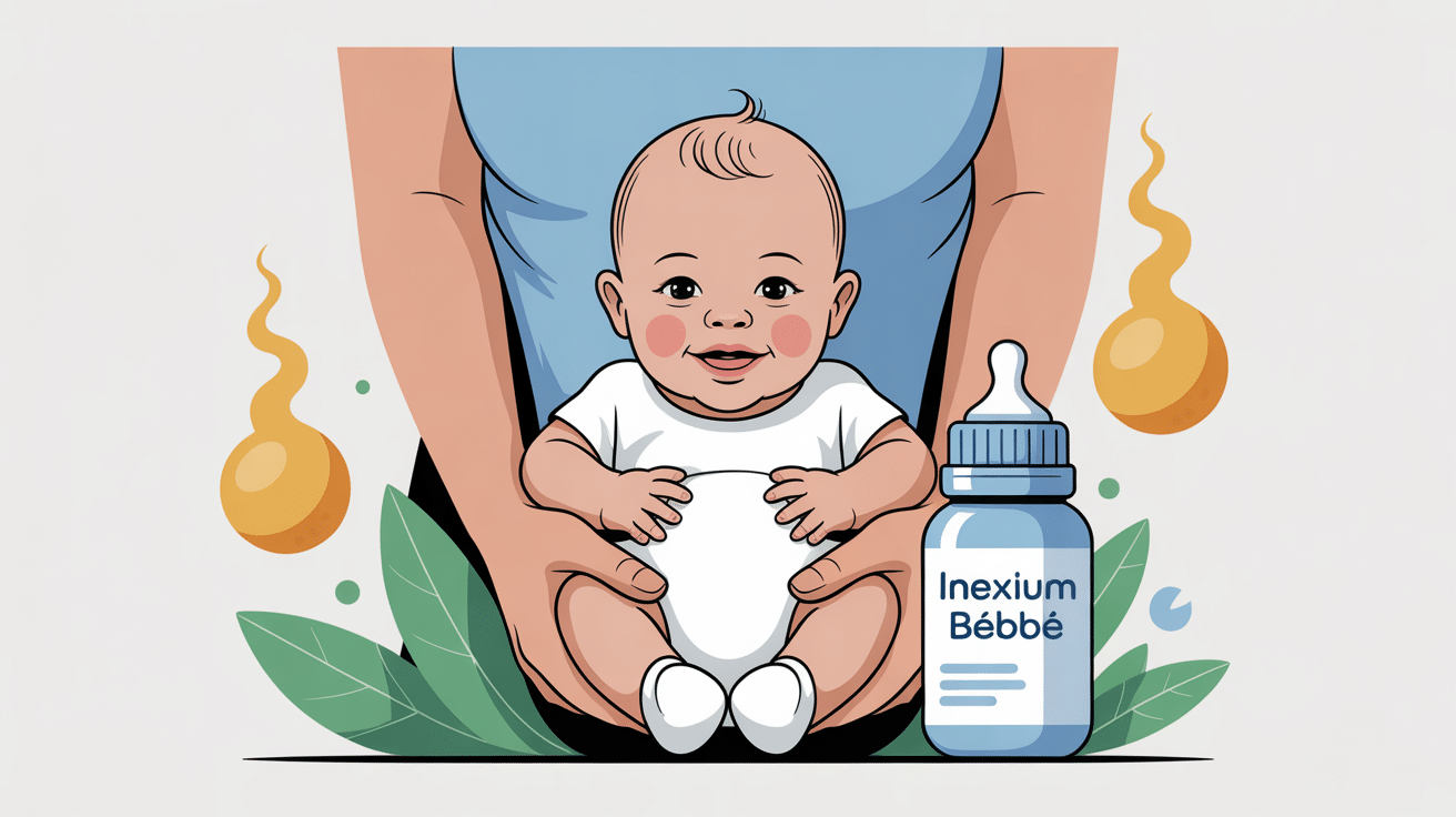 inexium nourrisson bébé illustration reflux rassurante