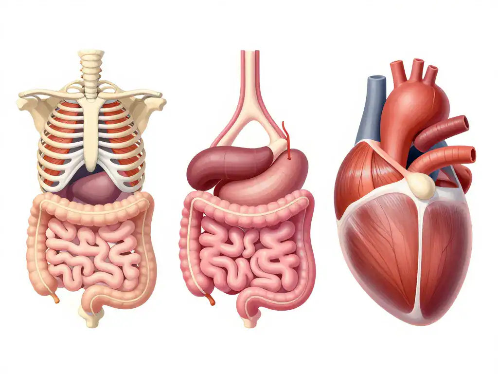 Schéma des types de muscles dans le corps humain
