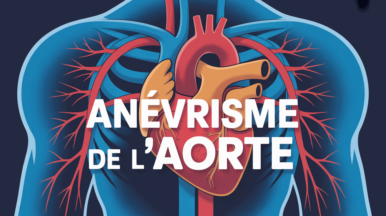 peut on vivre longtemps avec un anévrisme de l'aorte, silhouette humaine avec aorte visible