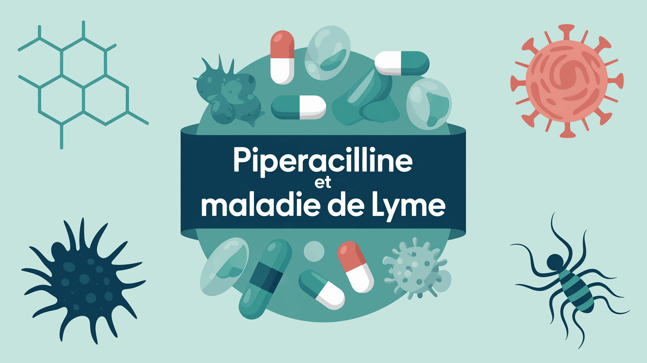 illustration piperacilline lyme antibiotique et tique