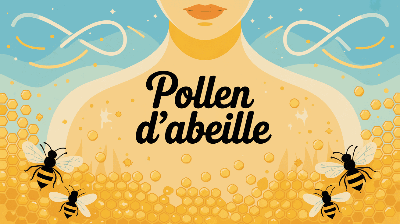 pollen d'abeille poitrine illustration bienfaits respiration