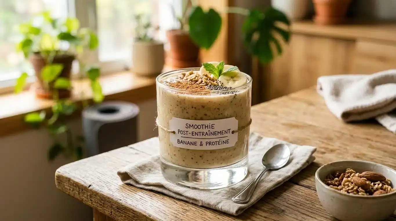 Smoothie protéiné à la L-glutamine pour la récupération musculaire