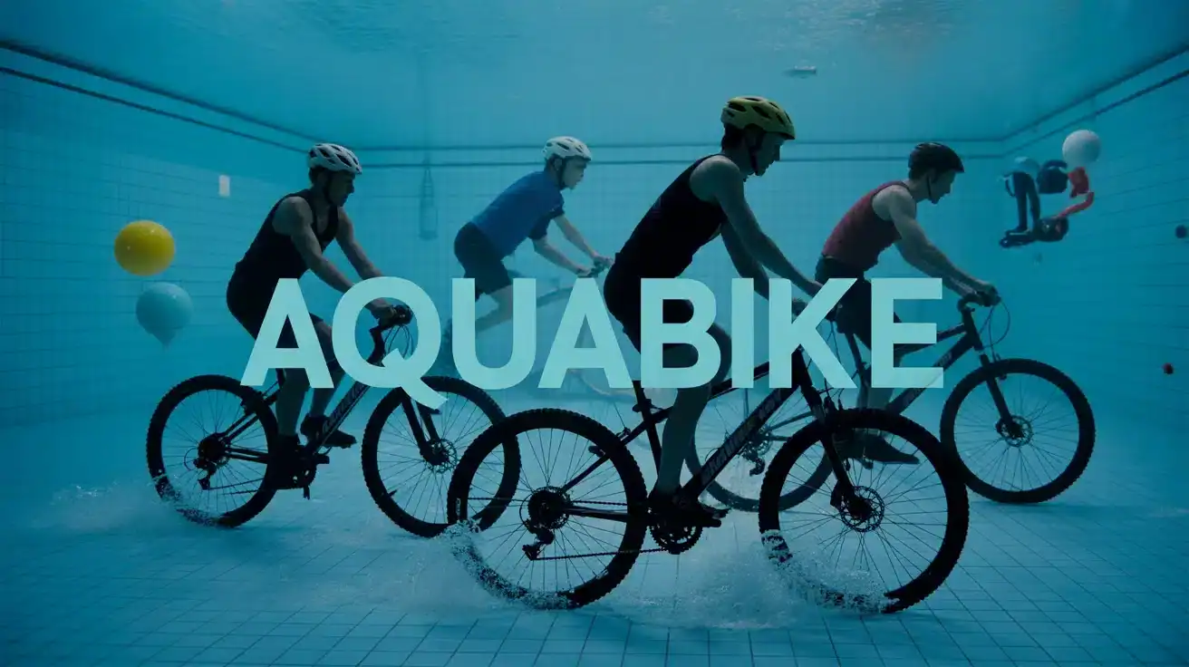 aquabike personnes pédalant en piscine