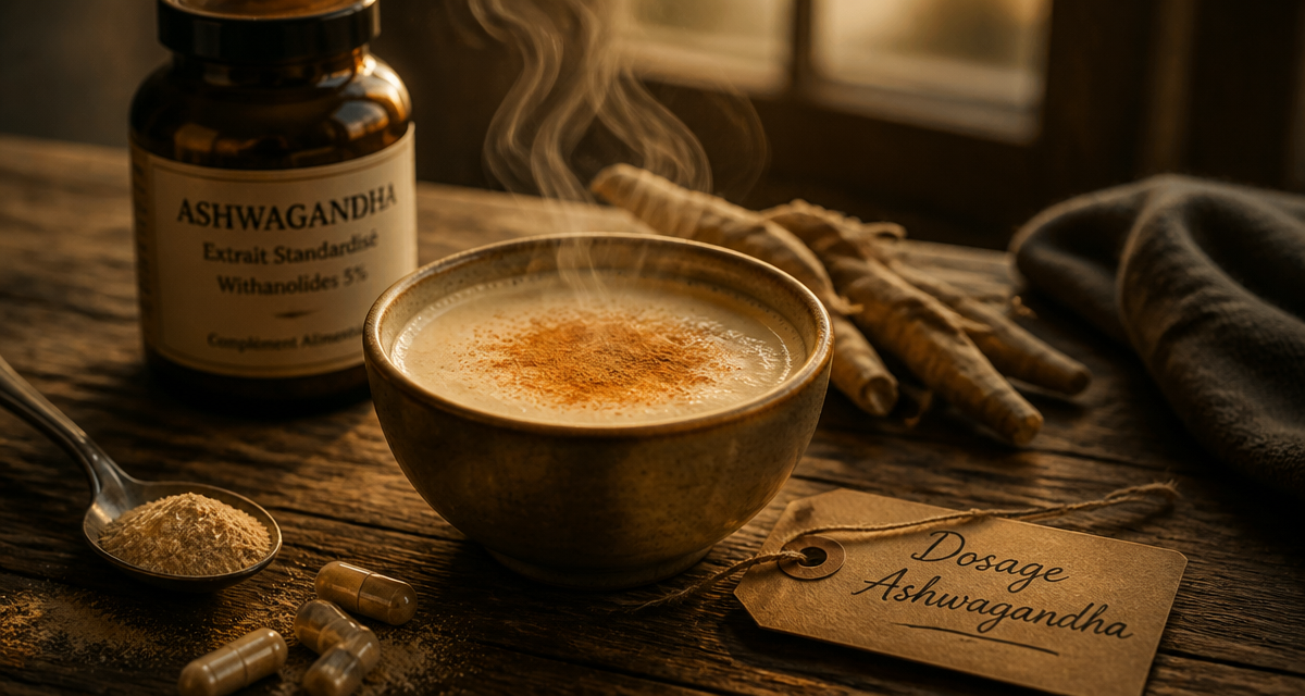 ashwagandha dosage par jour bol poudre extrait racine