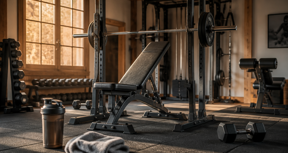 Banc et accessoires pour musculation à domicile