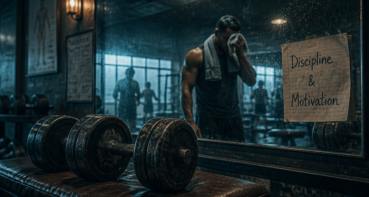 motivation musculation homme miroir haltères