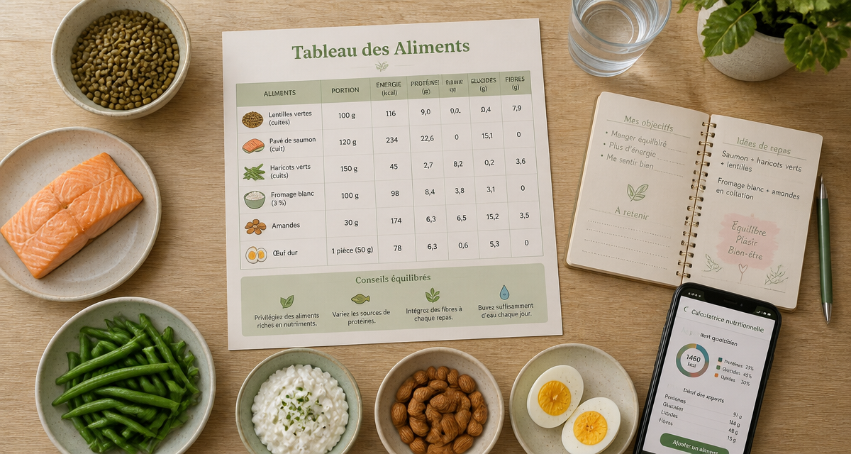 tableau des aliments sur table avec repas