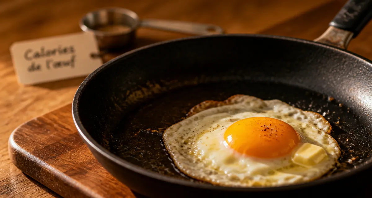 calorie oeuf au plat, œuf au plat au beurre, jaune coulant
