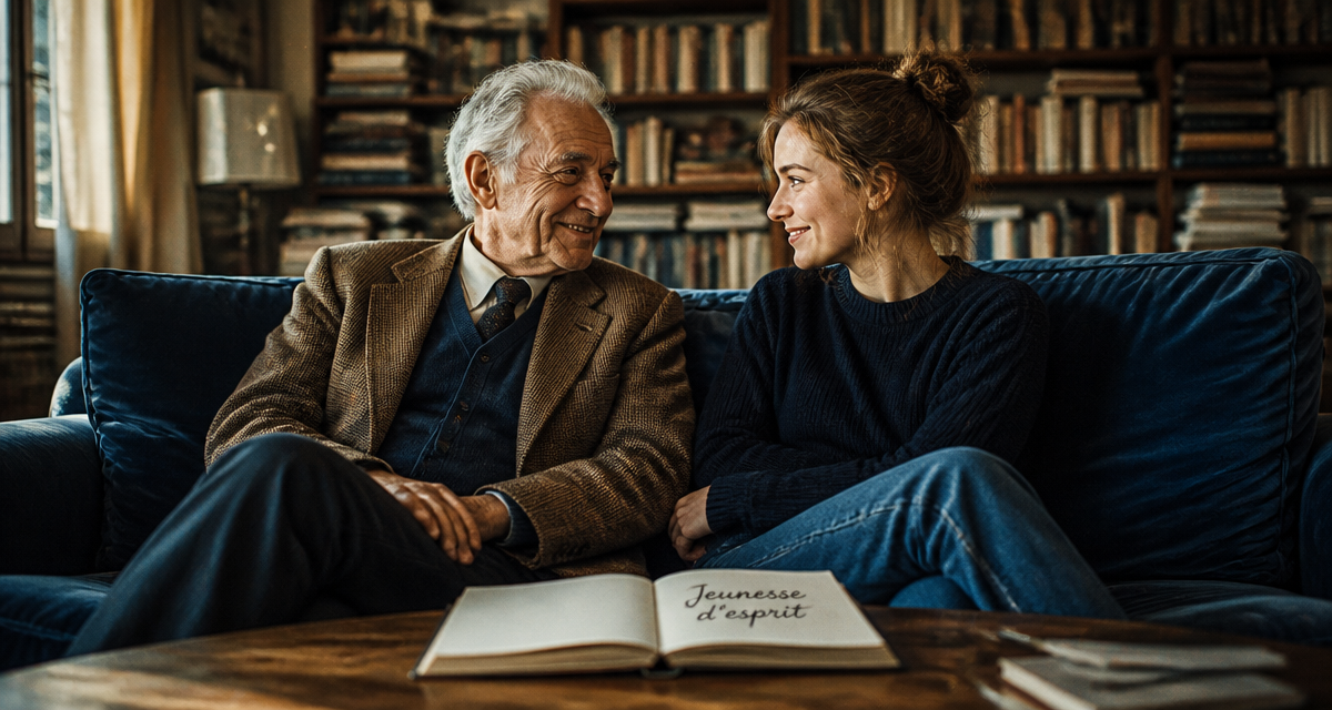 citation vieillir et rester jeune homme âgé jeune femme sourire