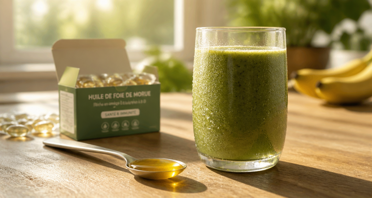 huile de foie de morue prise de poids cuillère smoothie gélules