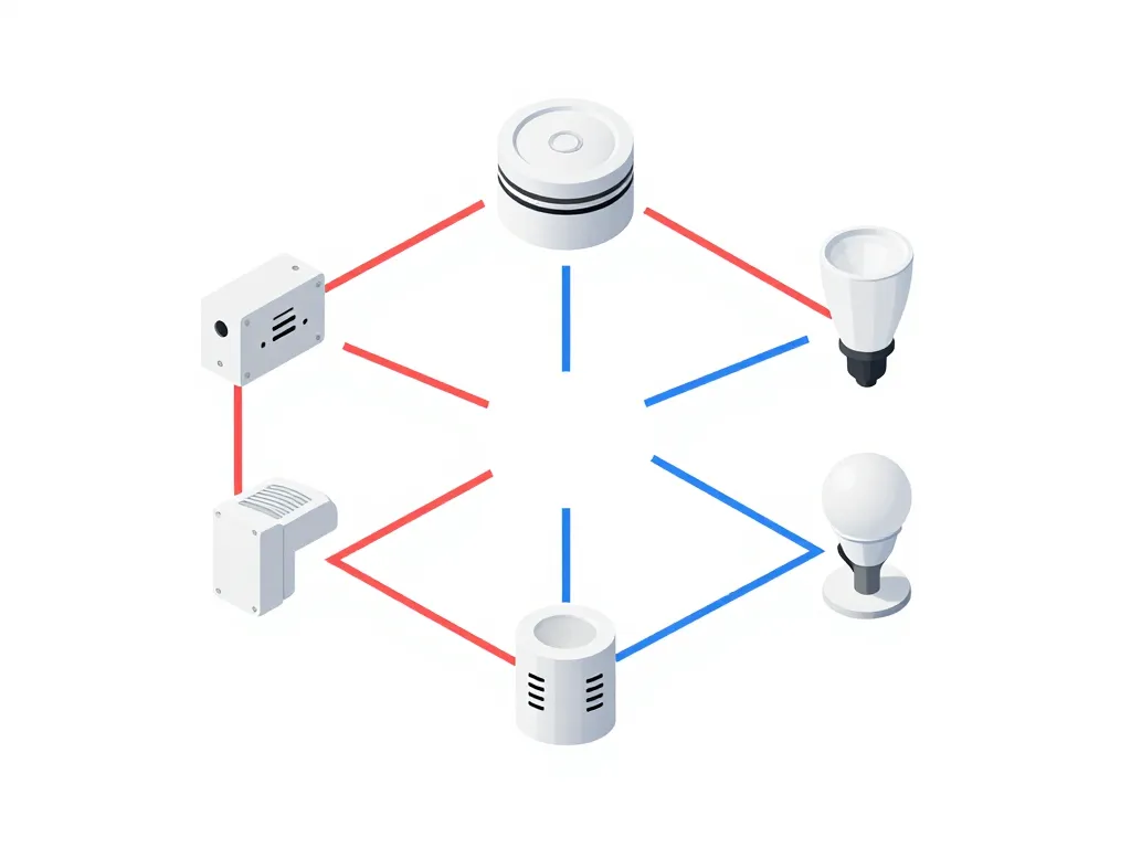 Diagramme branchement détecteur de mouvement avec phase neutre et lampe