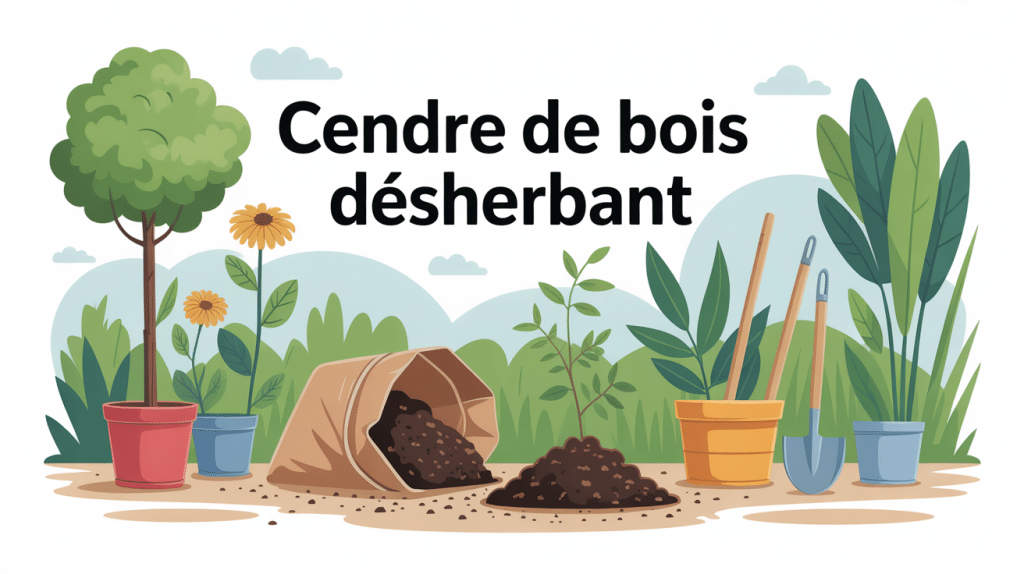 illustration cendre de bois désherbant utilisation jardin