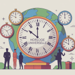 horloge universelle illustration internationale