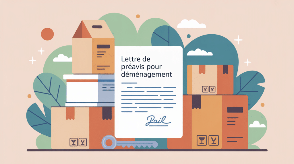lettre de preavis pour demenagement illustration bail cartons clé