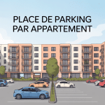 loi place de parking par appartement vue immeuble avec parkings