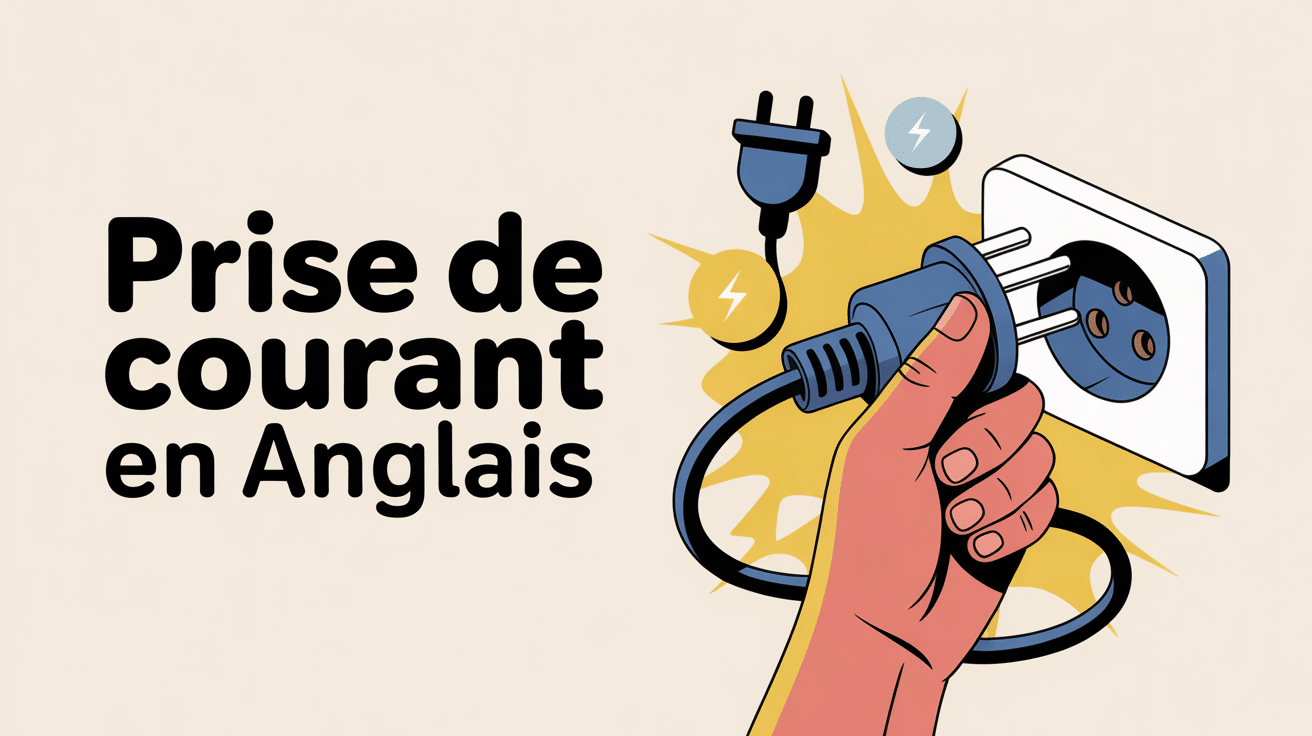 illustration prise de courant en anglais main insérant plug