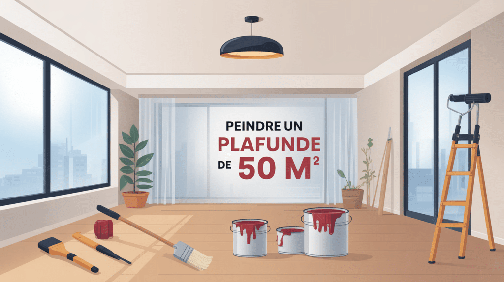 Prix pour peindre un plafond de 50m2 processus et outils