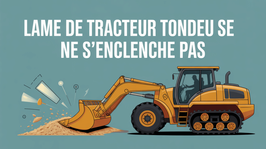 problème enclenchement lame tracteur tondeuse sur gazon