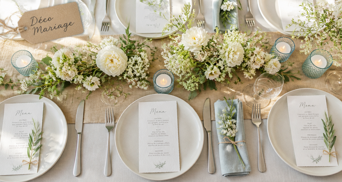 decos de mariage table élégante fleurs naturelles