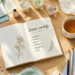 Faire des activités manuelles sur un plan de travail lumineux